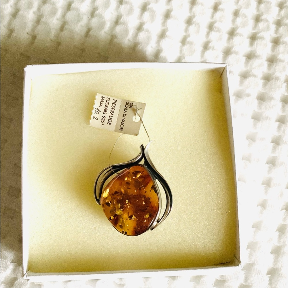 Beautiful REAL BALTIC AMBER brooch/ pendant ☀️☀️☀️ - Picture 4 of 13